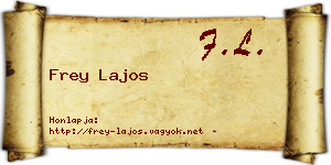 Frey Lajos névjegykártya